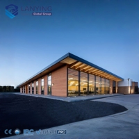Bâtiment commercial en structure d'acier préfabriqué avec ossature à grande portée, installation rapide, aménagement flexible, panneaux isolés