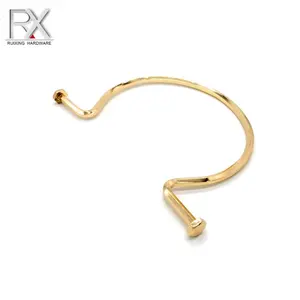 Cao Chất Lượng Kim Loại Sắt Hành Lý Vòng Túi Xách Xử Lý Với Hai Hạt Cho Túi - Product Image 3