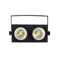 Equipo de Iluminación Profesional para Escenarios, Blinder de 2x100W Blanco Cálido, Luz LED Estroboscópica COB de 2 Ojos, Blanco Frío + Blanco Cálido para Clubes y Discotecas