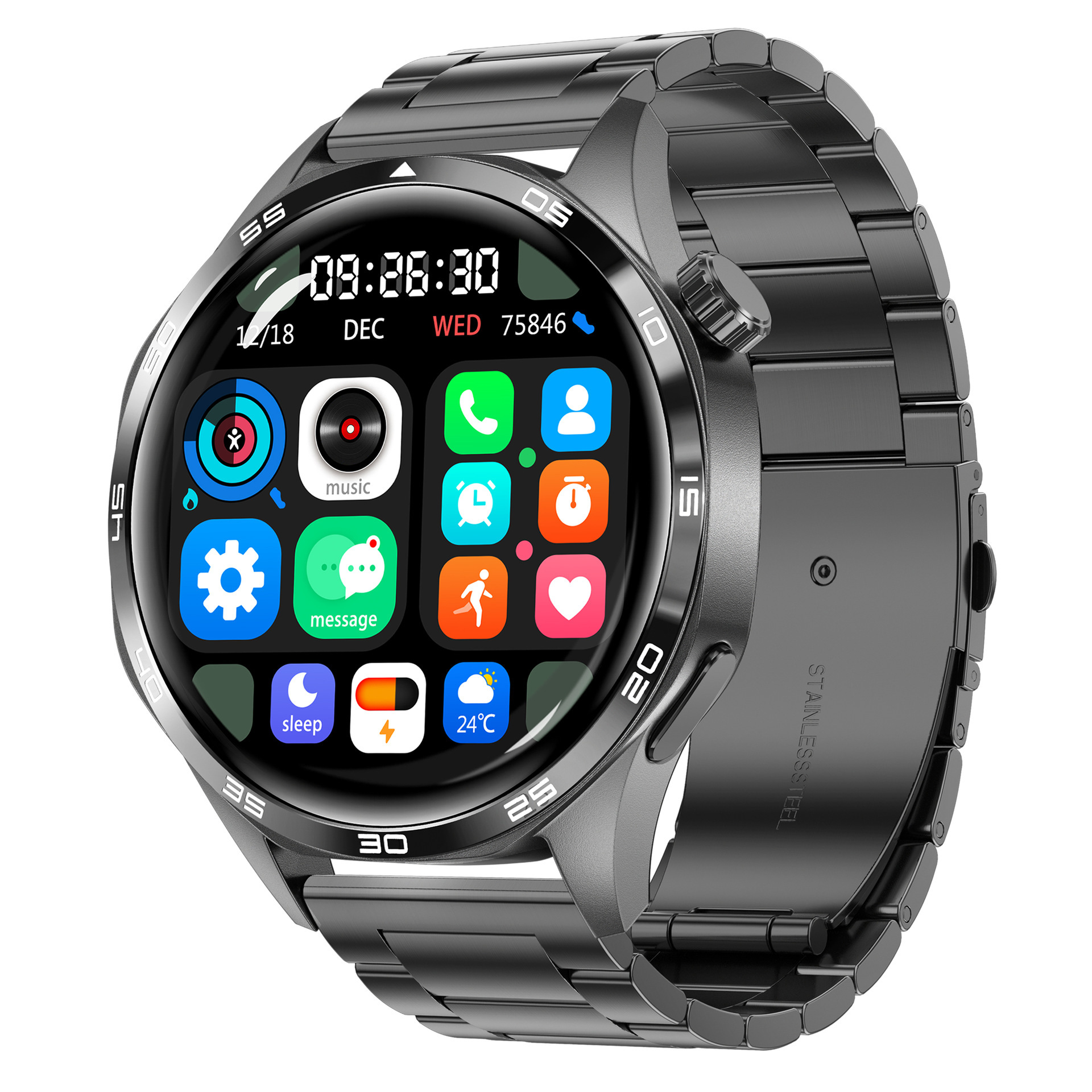 Black (silicone+steel strip)