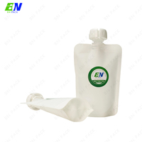 Personnalisé 50 100 ml Eco Biodégradable Bouchon À Vis Squeeze Buse Sac pour Liquide Réutilisable Recharge Bec D'emballage Organique Bébé Alimentaire Poche