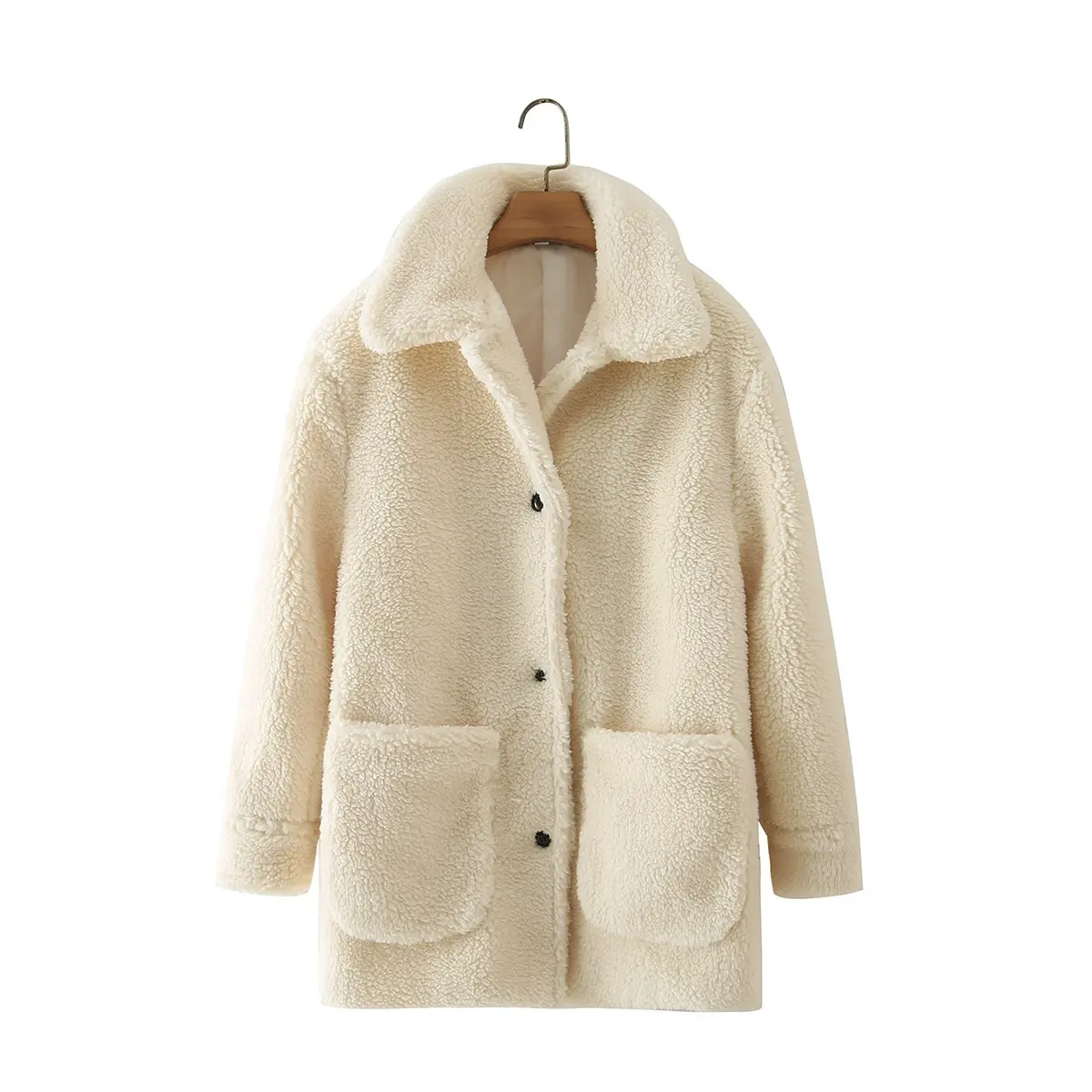 Winter Coat Women Fake Fur Outerwear Women's Clothing Sherpa Fake Fur Outerwear Winter Coat Women