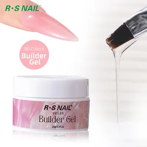 R S Nail Custom Logo 15g Hema Free No Heat Builder Nail Gel Polish OEM Uv Gel Private Label Nail Art Painting Beauty Supplies