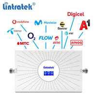 Gsm Hoge Versterking 75dbi Drievoudige Band Mobiele Signaal Repeater Apparaat 4G 900 1800 2100Mhz Beste Mobiele Telefoon Signaalversterker Voor Landelijke Gebieden
