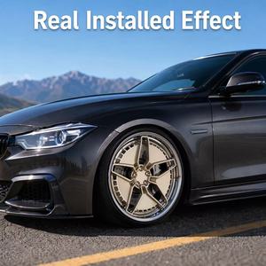 Jantes en alliage forgé sur mesure 3 pièces 22x10J 5x114.3 à bord chromé profond pour Porsche <span class=keywords><strong>Taycan</strong></span>, BMW M5, Lexus LS – Légères et robustes - Product Image 5