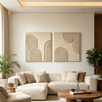 Art mural en macramé tissé à la main, disponible en dropshipping direct d'usine, pour une décoration intérieure minimaliste neutre