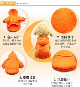 Sonbahar kış Pet Hoodies iki bacaklı giysi spor tarzı cep köpek Hoodie evcil köpek kıyafeti kedi giyim Pet malzemeleri - Product Image 3