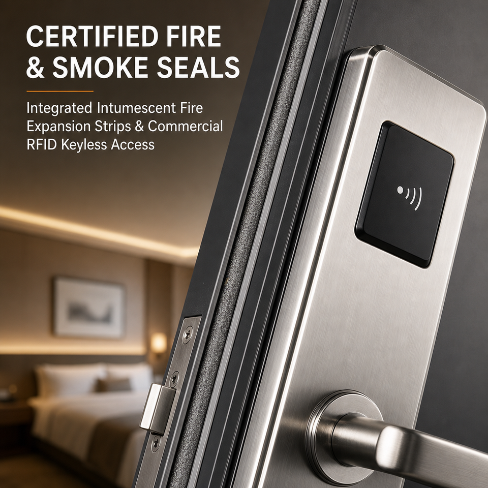 OEM ODM Bulk Hotel Door Factory Fire Rated Mineral Core RFID Lock ...