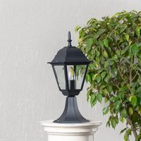 Lampe de poteau de jardin moderne en aluminium antique, étanche, de haute qualité, pour portail et clôture extérieure