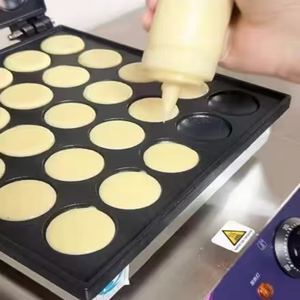 Machine à crêpes électrique double face pour restaurant, revêtement antiadhésif, plaques amovibles et lavables pour la préparation de crêpes - Product Image 1