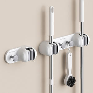 ที่แขวนไม้ถูพื้นแบบติดผนัง ไม่ต้องเจาะ สำหรับห้องน้ำ ยี่ห้อ Cleaning Expert - Product Image 5