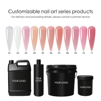 HS Gel de Construction 8-en-1 Renforçant Nude pour Extension d'Ongles UV LED Sans Brûlure Marque Privée Recharge 1kg Sans HEMA ni TPO