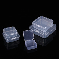 Vente en gros de pièces de rechange carrées transparentes en plastique PP Boîte de rangement pour l'emballage de bijoux Bouchons d'oreille de bijoux pour engins de pêche