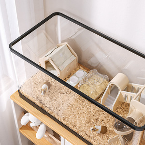 Boîte d'alimentation à assembler soi-même, <span class=keywords><strong>cage</strong></span> de luxe pour animaux de compagnie, grande <span class=keywords><strong>cage</strong></span> pour <span class=keywords><strong>hamster</strong></span>, Totoro, ours en peluche, lapin, cabane en plastique, différentes tailles de <span class=keywords><strong>cage</strong></span> pour <span class=keywords><strong>hamster</strong></span> - Product Image 1