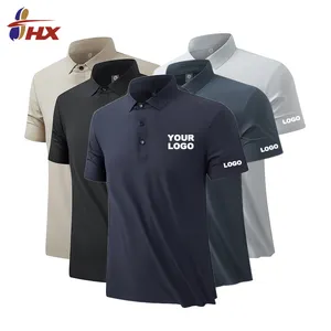 Yüksek kaliteli yaz koşu koşu çabuk kuru erkekler Polo spor T-Shirt kazak açık adam kısa kollu Polo GÖMLEK