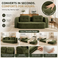 Vakuumverpacktes Sofa 3-Sitzer Große Größe Samt-Stoff Entspannungs-Couch Volumenreduzierte Versandlösung