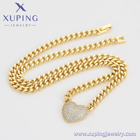 Collier tendance et significatif XUPING Jewelry, couleur or 14 carats, collier pour femmes, bijoux