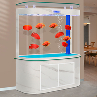 Nouvel Aquarium Intelligent Intégré en Verre 2026 avec Meuble, Grand Filtre de Fond Écologique pour Usage Domestique et Salon