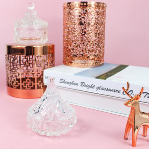 Pot à bonbons en verre Transparent 50 ml, avec couvercle en verre pour la conservation des bonbons - Product Image 2
