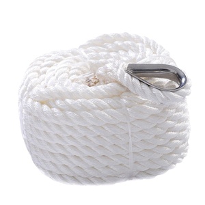 Cuerda <span class=keywords><strong>de</strong></span> nailon para barco <span class=keywords><strong>de</strong></span> pesca, cordón trenzado <span class=keywords><strong>de</strong></span> 3 hebras, <span class=keywords><strong>de</strong></span> poliéster, blanco - Product Image 1