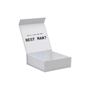 Caixa de presente artesanal para damas de honra, embalagem branca de luxo bonita de 7.8x7x3.1 polegadas com fecho magnético para damas de honra - Product Image 6