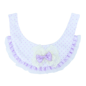 Soft Lace Pet <b>Collar</b> Adjustable For Cats Small Size Plaid Pattern Polyester Material Hand Wash Buckle Closure Daily Use - Product Image 5