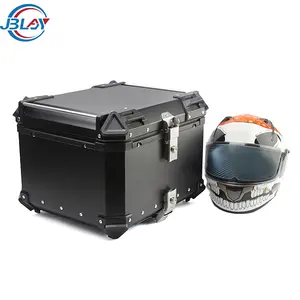 Motorcycle Parts 55L Storage Luggage Rear Delivery Case Silver Black Waterproof Tail Boxes Aluminum Motorcycle Top Box