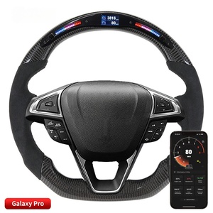 Volant de voiture en fibre de carbone véritable avec commande par application LED, tendance et performant, pour <span class=keywords><strong>Ford</strong></span> Mondeo MK5 <span class=keywords><strong>Fusion</strong></span> Taurus Edge Sport - Product Image 1