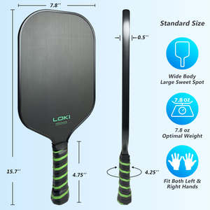Paleta de Pickleball de fibra de carbono aprobada por LOKI USAPA con juego de <span class=keywords><strong>Padlle</strong></span> de Pickleball con cara de grafito profesional - Product Image 4