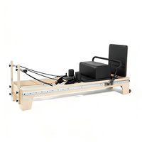 Máquina de Ejercicios de Pilates Reformer para Estiramiento Muscular de Cuerpo Completo, Equipo de Pilates Reformer para Estudios de Yoga