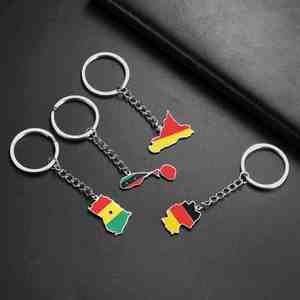 Llavero de Metal con Mapa y Logotipo Personalizado, Colgante de Acero Inoxidable, Joyería Personalizada Colorida para Hombres y Mujeres, Regalo Promocional - Product Image 3