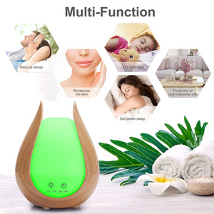 Difusor de Aroma con Diseño de Madera, 200 ml, Mini Humidificador Ultrasónico con Luz LED para Uso Doméstico - Product Image 1