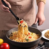 Ensemble de cuillères à spaghetti et pinces à pâtes améliorées, fourchette à pâtes robuste, cuillère à nouilles à dents, pinces multi-usages