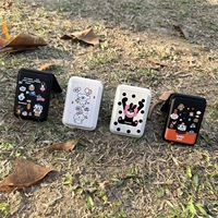 Support de téléphone portable et porte-cartes à thème de dessin animé avec fixation magnétique puissante pour Apple