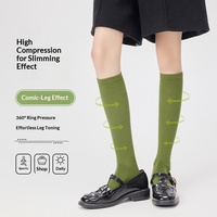 Chaussettes mi-mollet en coton compressives amincissantes et absorbantes pour femmes, collection printemps-automne, emballage individuel