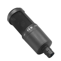 Microphone à condensateur cardioïde professionnel AT2020, connecteur XLR, utilisation sur bureau, enregistrement de qualité studio pour podcast et diffusion