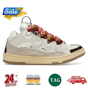 Sepatu Sneakers Kulit Asli Pria Desainer Lanves Tren Mode 2025, Platform Kustom, Mewah, Penambah Tinggi, Gaya Berjalan - Product Image 5