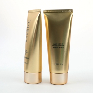 <span class=keywords><strong>Tube</strong></span> vide compressible personnalisable en aluminium composite plaqué or haut de gamme de 100 ml pour emballage cosmétique de nettoyant hydratant aux acides aminés - Product Image 4