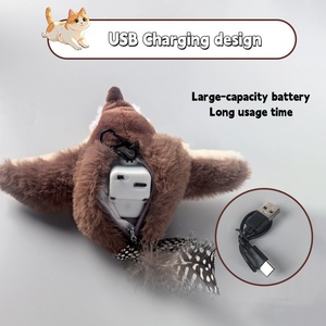 Wholesale New <b>Cat</b> Chirping <b>Toys</b> Touch Activated Flapping Wings Sparrow <b>Interactive</b> Smart <b>Cat</b> <b>Toys</b> USB Exercise Pet <b>Toys</b> - Product Image 4