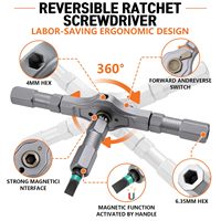 Set Obeng Ratchet, Perangkat Obeng Magnetik Presisi 37-in-1 dengan Mata Obeng Khusus & Gagang Modular Multi-Sudut