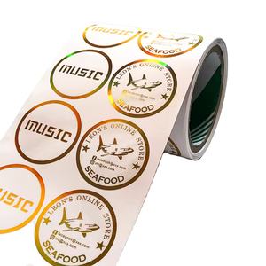 Adesivi Trasparenti Personalizzati all'Ingrosso con Logo, Impermeabili, in Lamina d'Oro, Argento, Oro Rosa per Etichette di Imballaggio - Product Image 5