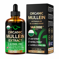 Gouttes d'extrait de feuille de molène, astragale et racine de réglisse pour le soutien respiratoire, sans alcool, marque privée OEM