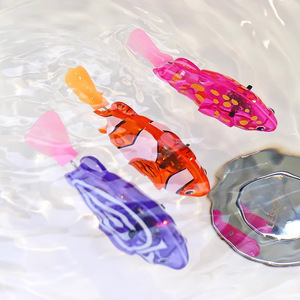 Vente en gros de robot de natation amusant poisson <span class=keywords><strong>Tamagotchi</strong></span> petit poisson en plastique lumière électrique baignoire bain chat interactif jouets pour enfants - Product Image 5