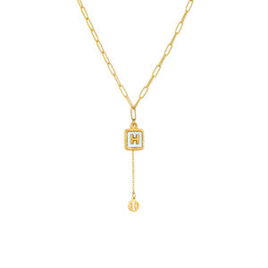 Collar de Cobre Chapado en Oro Real, Elegante, de Lujo Ligero, Resistente a la Decoloración, para Mujer, Versátil, Moderno, Deportivo, con Diseño de Corazón y Bambú - Product Image 5