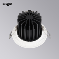 Spot LED encastré anti-éblouissement Spot rond 10W 15W 25W CCT Dimmable Downlight
