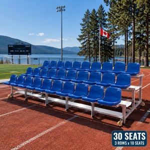 Portable <strong>Rolling</strong> Aluminum Alloy Bleacher Stands CE Certified Weather Resistant Spectator Stands for Field Activities - Product Image 1