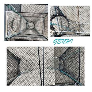 Personnalisation 120x80x60cm/85x50x40cm cage en plastique imprégnée grande cage en forme de quadrirang cage à poisson filet à crabe - Product Image 3