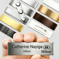 Placa de Identificación de Metal en Blanco de Acero Inoxidable de Alta Calidad para Sublimación, Placa de Identificación Magnética Personalizada con Grabado para la Identificación de Empleados de la Empresa