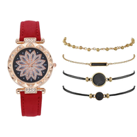 Nouvelle montre pour femme TG-2004 : Montre-bracelet numérique élégante et simple avec bracelet en cuir