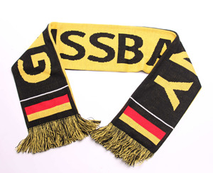 カスタムメイドのジャカード織りアクリルニットスポーツサッカークラブファン応援記念スカーフ、全面プリントスカーフ - Product Image 4